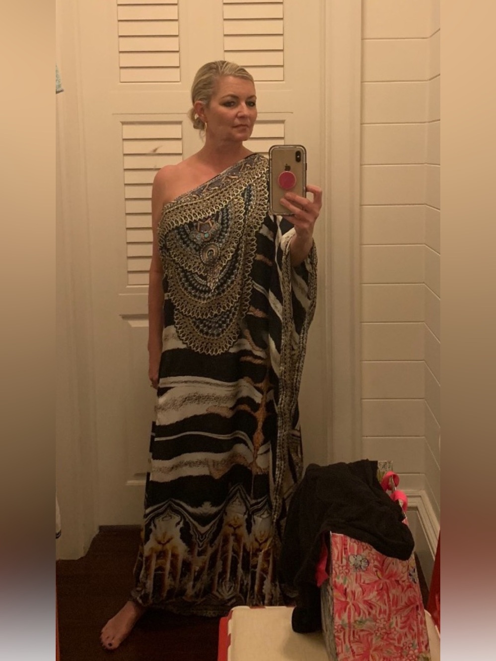 Bohemian Off-Shoulder Maxi Dress or Cover-Up